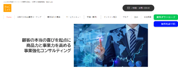 B&C Lab公式HPキャプチャ画像